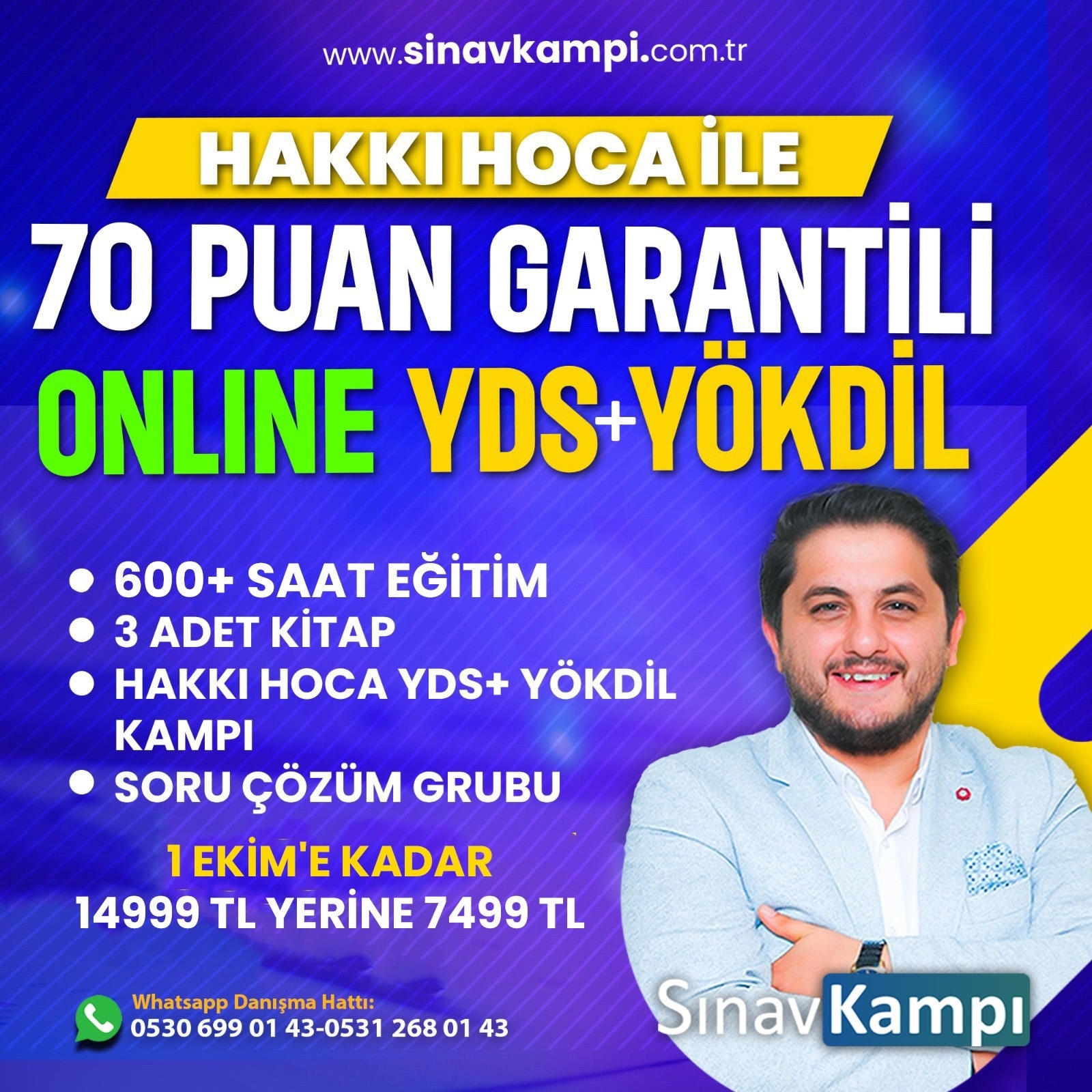 HAKKI HOCA İLE 70 PUAN GARANTİLİ ONLINE YDS-YÖKDİL KURSU resmi